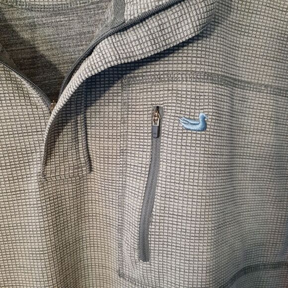 Field tech Southern Marsh gray fleece quarter zip shirt jacket top men's XL - Picture 2 of 6